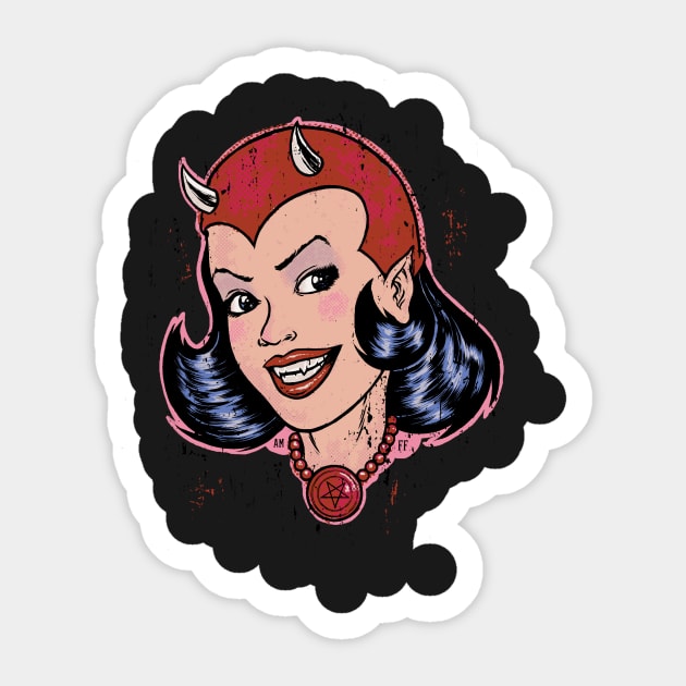 DEVIL GIRL Sticker by AtomicMadhouse